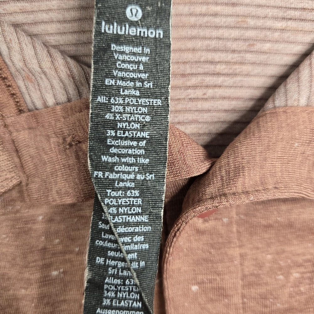 Lululemon Polo Shirt Short Sleeve Men's X-Large Red Collared Active Stretch Logo - Picture 8 of 11